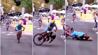 Impactante accidente en el ciclomontañismo de España | VIDEO