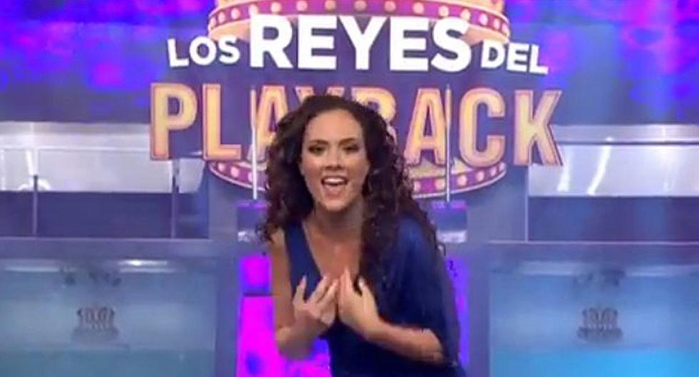 Connie Chaparro mostró más de la cuenta en Los Reyes del Playback. (Foto: Captura Latina)