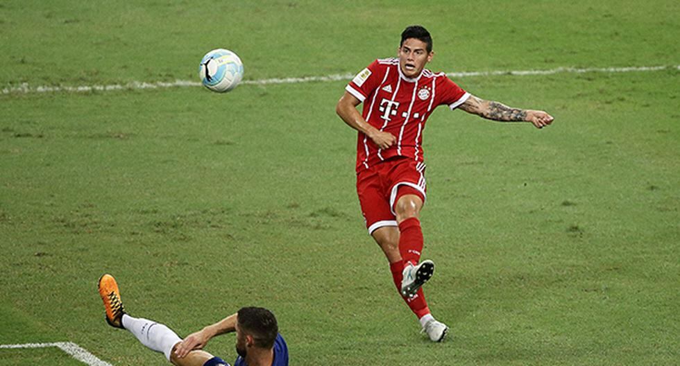 James Rodríguez volvió a ser protagonista de su reciente presencia en el Bayern Munich. Ante el Chelsea, el colombiano tuvo la oportunidad de marcar, pero falló. (Foto: Getty Images)