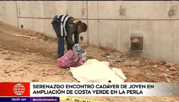 Personal de Serenazgo del distrito de La Perla halló el cuerpo de un hombre en la ampliación de la Costa Verde. (América Tv)
