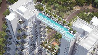 ¿Un puente piscina? Mira cómo se unen dos edificios en Singapur