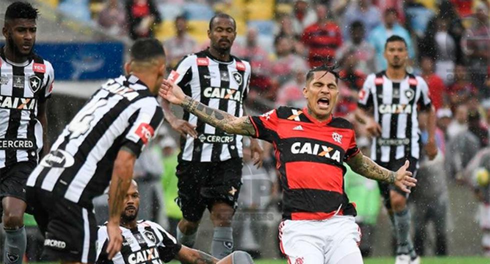 Flamengo vs Botafogo se enfrentan este sábado 5 de noviembre, con Paolo Guerrero, a las 2:00 pm en el Maracana de Rio de Janeiro, por la fecha 34 del Brasileirao. (Foto: Gazeta Press)