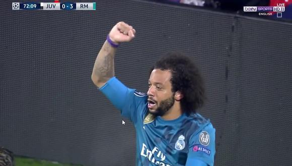 Marcelo no se quedó atrás y también regaló un gol maravilloso en el partido entre Real Madrid y Juventus. Literalmente ingresó con la pelota al arco de Buffon. (Foto: captura de video)