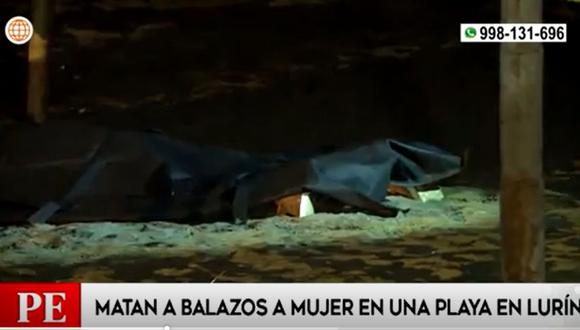 Una mujer fue asesinada a balazos en la playa Llanavilla de Lurín | Captura de video / América Noticias
