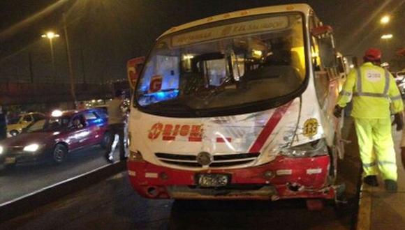 Bus de Orión que debe S/. 14.609,80 causó choque en Surco