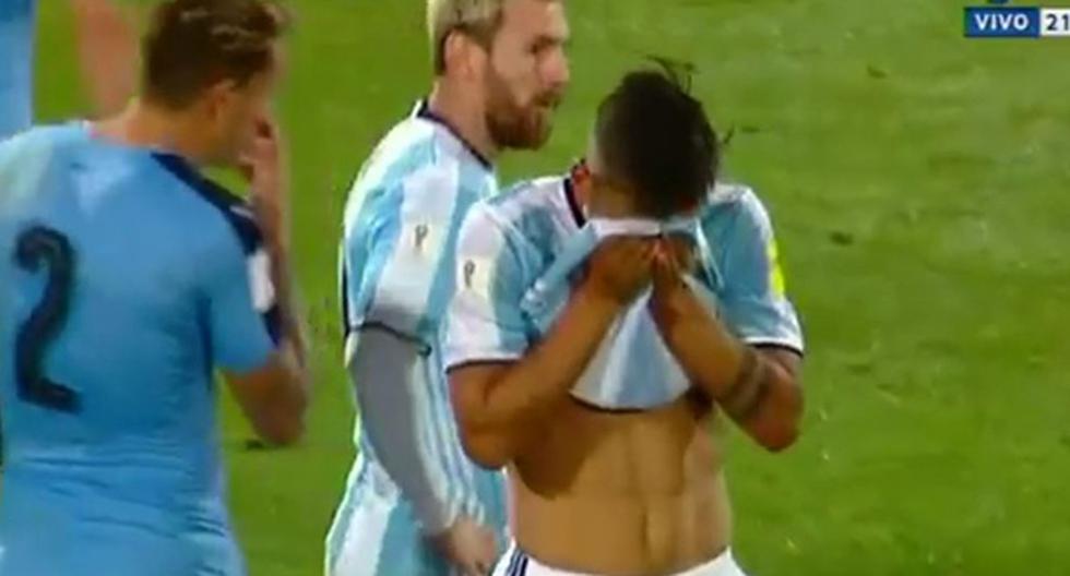 Argentina se quedaba con uno menos y Lionel Messi explota. (Foto: captura)