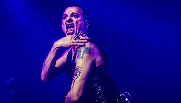 Dave Gahan de Depeche Mode en show de la banda en Ámsterdam. (Foto: EFE)