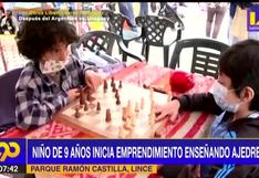 Lince: Niño de 9 años inició su emprendimiento enseñando ajedrez