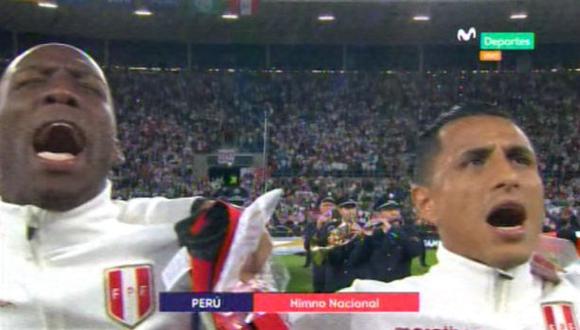 Perú vs. Alemania: himno nacional retumbó en el Rhein-Neckar-Arena. (Foto: Captura de video)