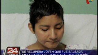 Joven baleada en asalto se recupera tras 2 meses internada