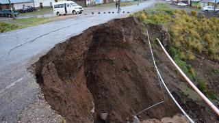 Huancavelica: plataforma de vía colapsa por fuertes lluvias en Castrovirreyna | FOTOS