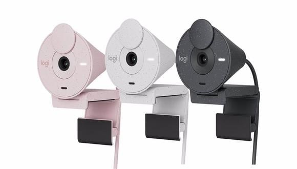 Brio 300, la nueva webcam de Logitech, traerá corrección de luz y reducción de ruido en las reuniones virtuales. (Foto: Logitech)