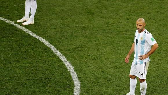 Javier Mascherano fue titular en la derrota de Argentina por 3-0 ante Croacia. (Foto: Reuters)