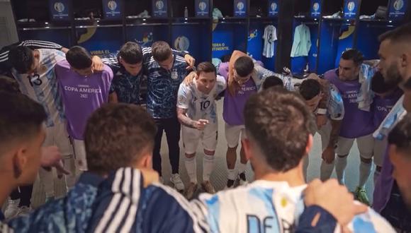 La emotiva arenga de Lionel Messi antes de la final contra Brasil por la Copa América 2021. Foto: Netflix