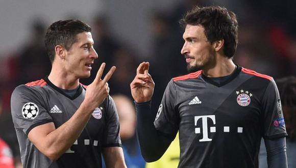 Los últimos informes de la prensa alemana señalaron que Robert Lewandowski y Mats Hummels discutieron fuertemente luego de un partido de entrenamiento. (Foto: AFP)