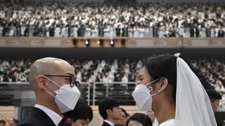 Gigantesco matrimonio colectivo en Corea del Sur a pesar del coronavirus | FOTOS