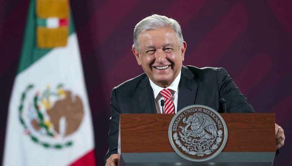 El presidente de México, Andrés Manuel López Obrador, hablando durante una conferencia de prensa en la Ciudad de México el 26 de mayo de 2023. (Foto de Handout / Presidencia de México / AFP)