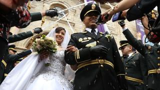 Inés Melchor, atleta peruana, se casó en Huancayo con Teniente de la Policía Nacional 