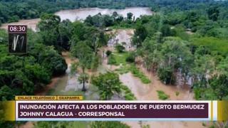 Casas y cultivos resultaron afectados tras inundación en Oxapampa