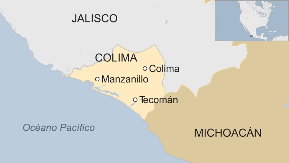 Mapa De Colima Mexico