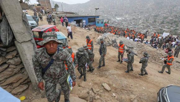 El Ejército indicó que unas 28 mil casas de las zonas de Valle Alto y Paraíso Alto serán visitadas. (Foto: Ministerio de Defensa)