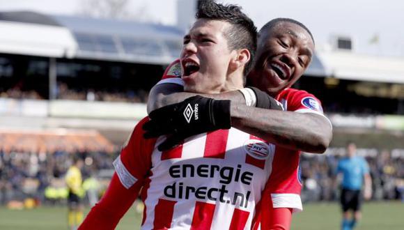 Hirving Lozano anotó su decimoquinto gol en la temporada en la Eredivisie. (Foto: PSV)