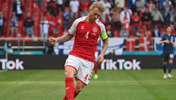 Simon Kjaer es de los futbolistas más experimentados de la selección danesa de fútbol. (Foto: AFP)