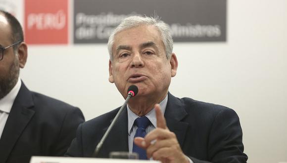 El presidente del Consejo de Ministros, César Villanueva, negó que se evalúe alguna cuestión de confianza ante la interpelación de Carlos Morán. (Foto: GEC)