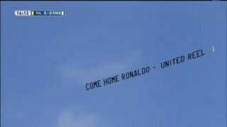 España: piden vuelta de Cristiano al United usando una avioneta