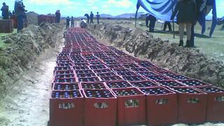 Puno: destruyen más de 700 cajas de cerveza incautadas