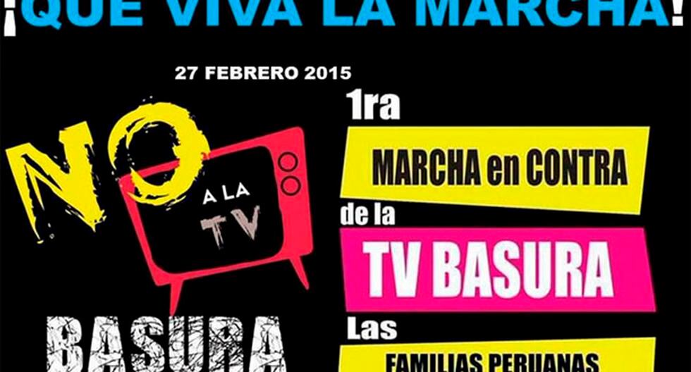 La marcha contra la llamada TV Basura se realizará el 27 de febrero. (Foto: Difusión)