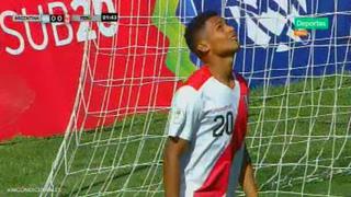 Perú vs. Argentina: Marcos López casi marca el 1-0 con este cabezazo que asustó a la Albiceleste | VIDEO