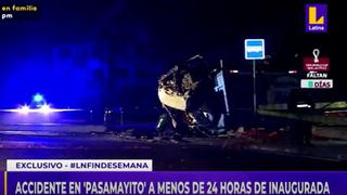 A menos de 24 horas de su inauguración, la vía ‘Pasamayito’ registró su primer accidente | VIDEO 