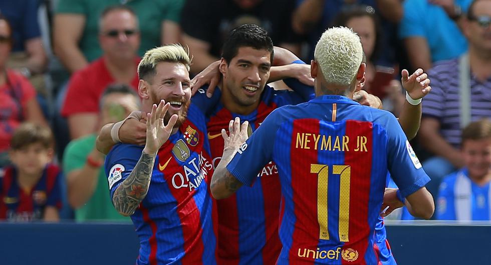 Luis Enrique habló del tridente del Barcelona conformado por Messi, Suárez y Neymar. (Foto: Getty Images)