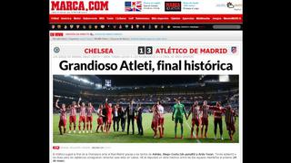 Atlético de Madrid finalista: así informaron las webs españolas