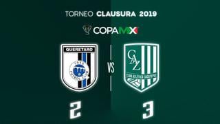 Zacatepec sorprendió al Querétaro y lo venció 3-2 en el Estadio La Corregidora por la Copa MX