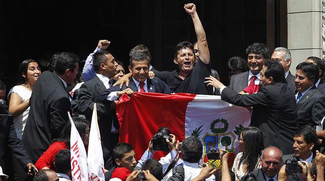 El festejo de Ollanta Humala en Palacio tras fallo de La Haya - 1