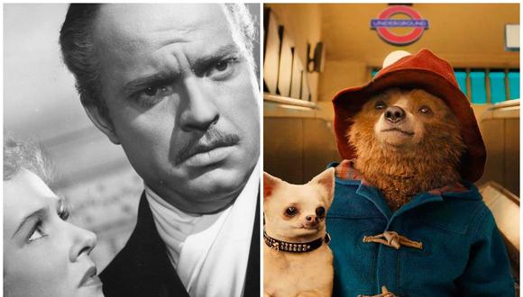 Orson Welles (izquierda) como el ficticio magnate  Charles Foster Kane en la película "El ciudadano Kane". El oso Paddington (derecha). (Foto: RKO Radio Pictures/StudioCanal)