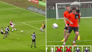 Coutinho quiso imitar el famoso gol de Bergkamp y esto sucedió