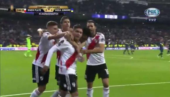 Golazo de Juan Fernandop Quintero hizo explotar el Santiago Bernabéu. (Captura y Video: Fox Sports)