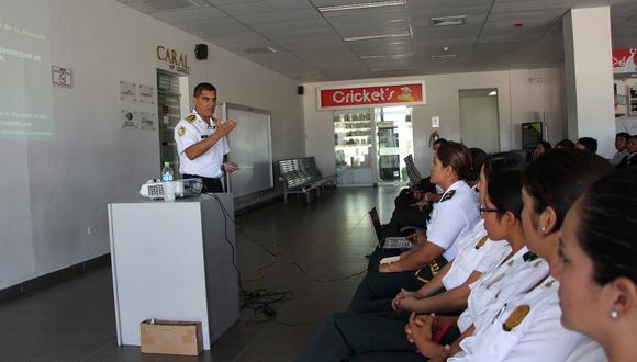La capacitación se realizó en las instalaciones del aeropuerto de Piura  (Foto: Ralph Zapata / El Comercio)