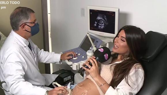 Ivana Yturbe mostró su emoción ante una nueva ecografía de su bebe. (Foto: Captura América TV).