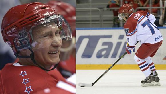 Putin marcó dos goles en partido de hockey sobre hielo [VIDEO]