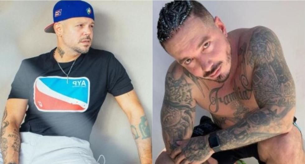 J Balvin responds to the controversy with Residente posing next to a hot dog cart