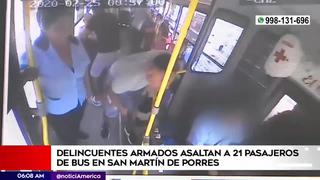 SMP: delincuentes armados ingresan a bus y asaltan a pasajeros 