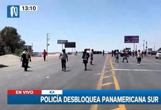 Ica: desbloquean tramo de la Panamericana Sur que fue tomado por manifestantes | VIDEO