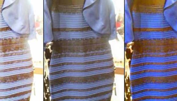 ¿El vestido, era blanco y dorado o negro y azul?
