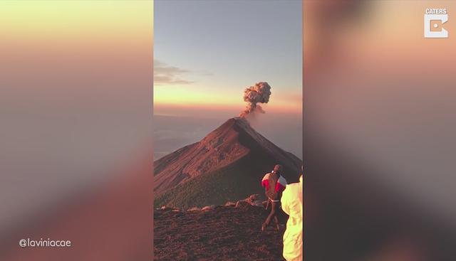 Turista británica compartió el video de la explosión del volcán de Fuego en Guatemala. (Caters Clips / YouTube)<br>
