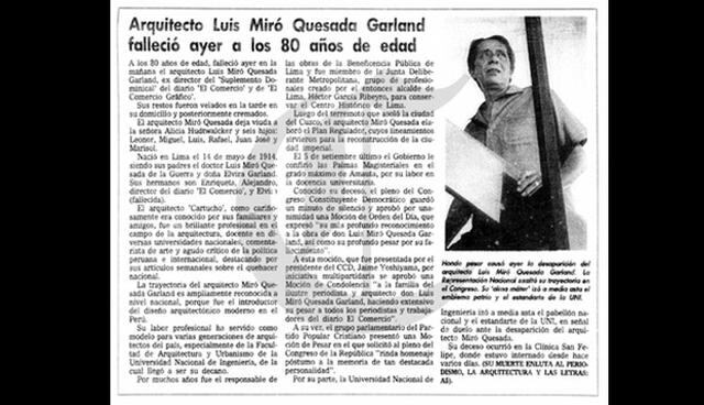 Recordando a Luis Miró Quesada Garland, arquitecto y periodista - 4