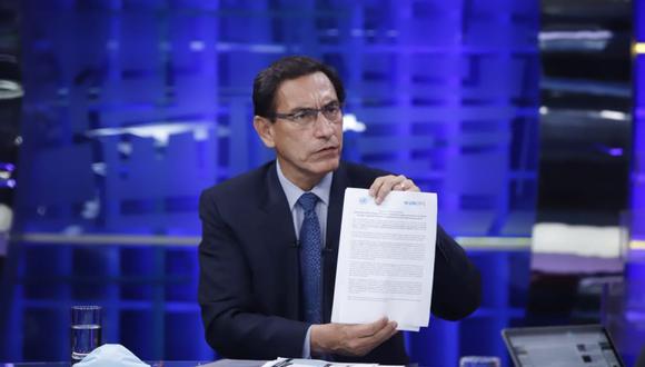 "Nosotros respetamos la independencia de poderes. En consecuencia, lo que determine el Ministerio Público lo acatamos [...] No interesa para nosotros, como ciudadanos, quién investigue”, aseveró el presidente Martín Vizcarra en "Cuarto Poder". (Foto: Presidencia)